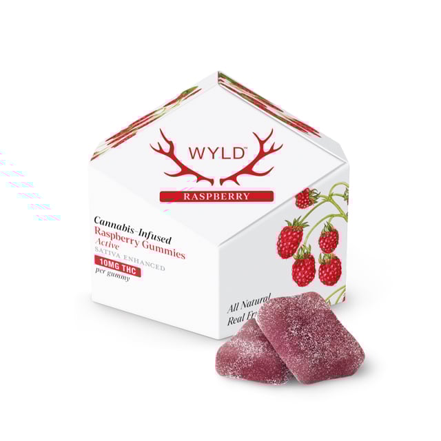 Raspberry Sativa Enhanced Gummies | 100mg