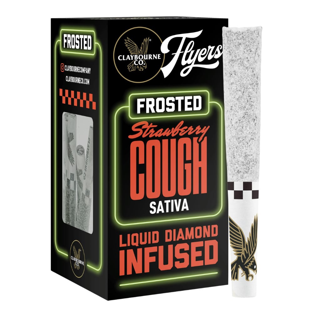 Strawberry Cough (2.5g) - Diamond Frosted Flyers Pre-Rolls