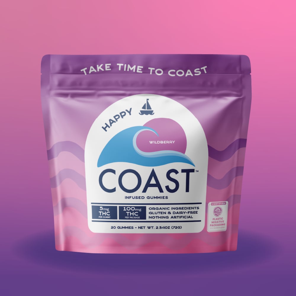 Coast - Wildberry (Happy) Organic Gummies (100mg 20pk)