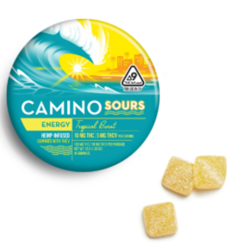 TROPICAL BURST SOURS 2:1 100MG 10 PACK GUMMIES