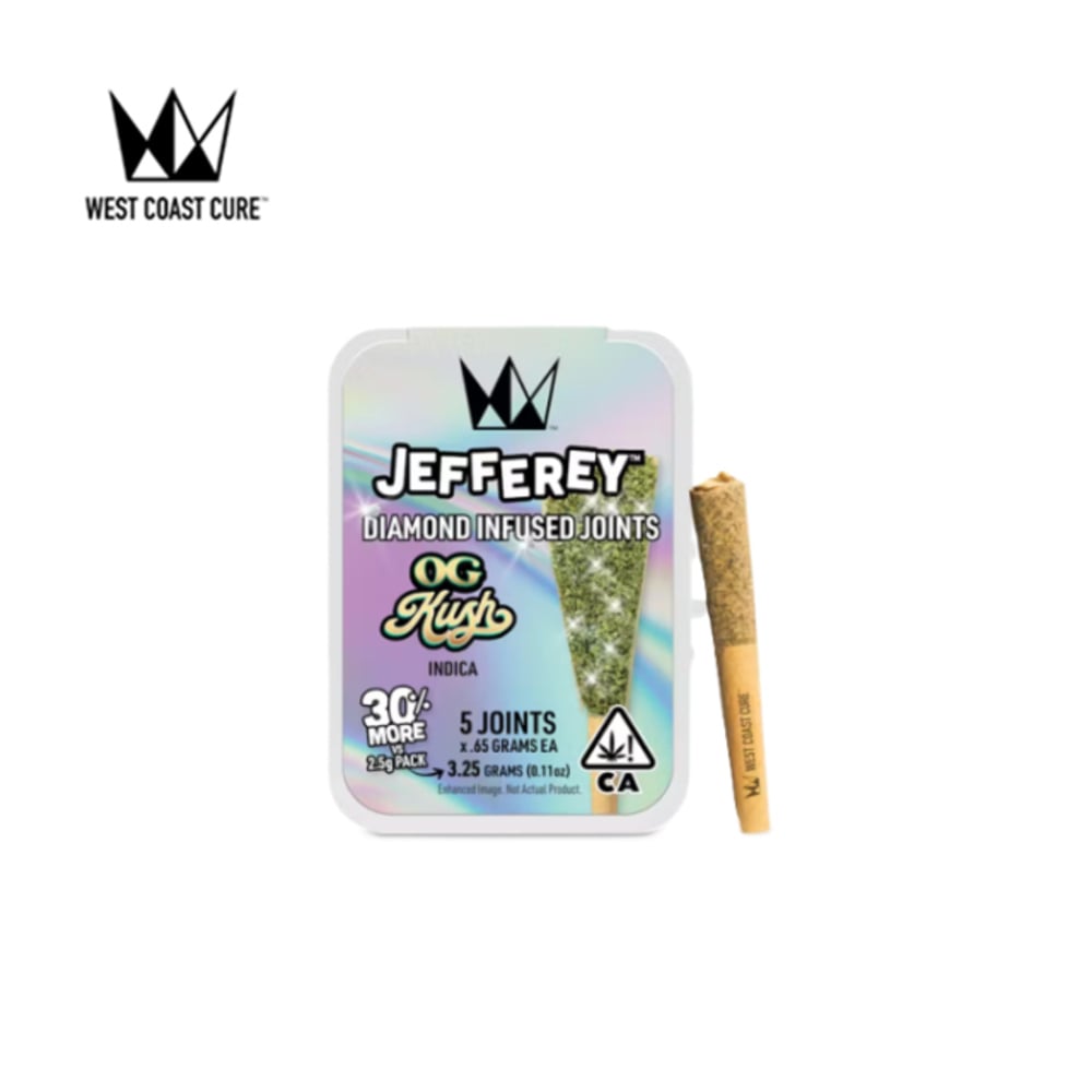 OG KUSH 3.25G 5 PACK DIAMOND INFUSED PREROLLS