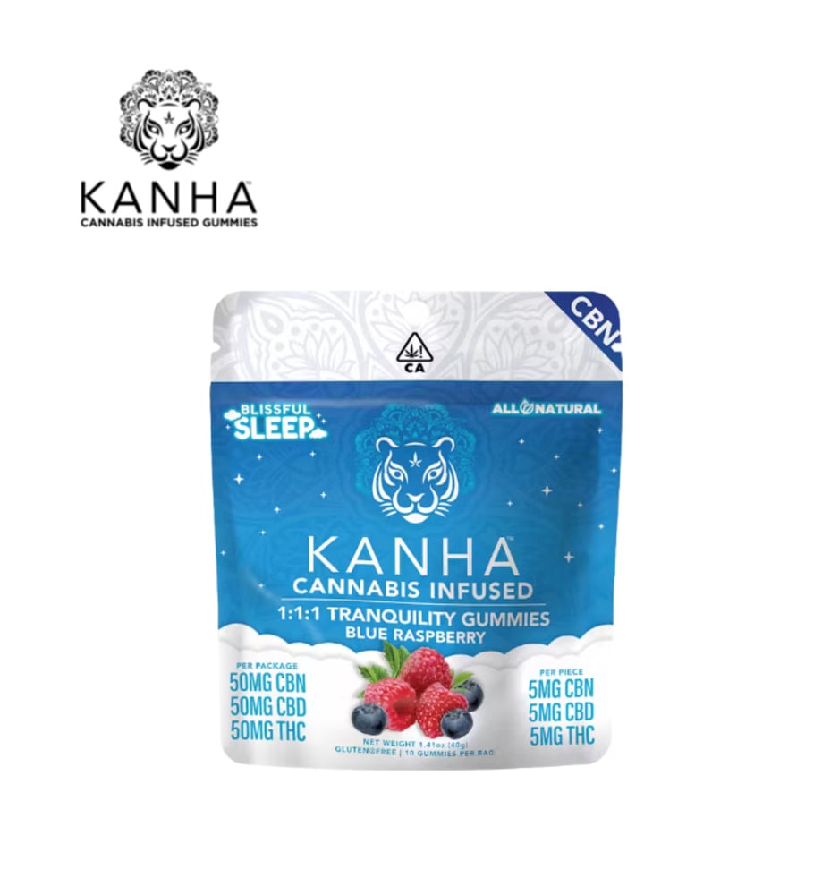 1:1:1 CBD:THC:CBN TRANQUILITY 50MG 10 PACK GUMMIES