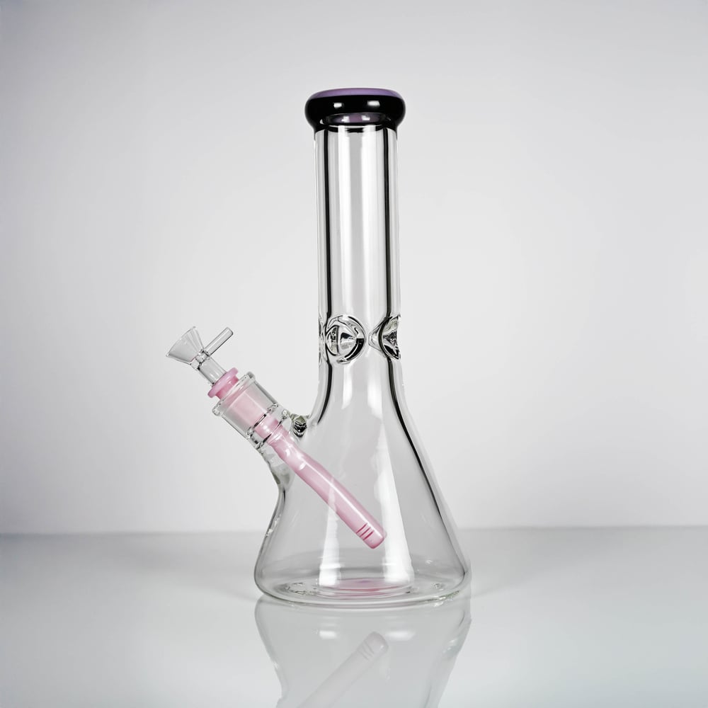 12" Two Tone Beaker Bong - Pink