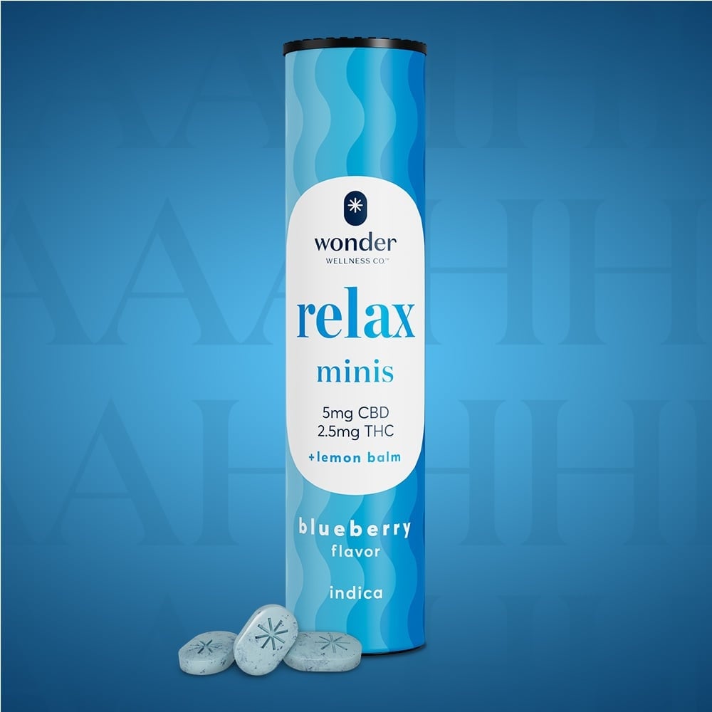 *Wonder Relax Minis 2:1 (Blueberry) [40pk] (200mg CBD/100mg THC) Illinois