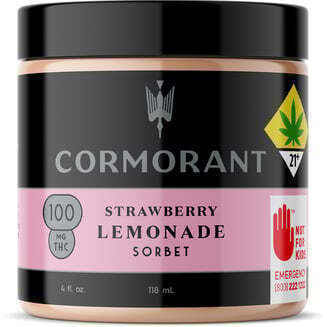 4 oz. Strawberry Lemonade Sorbet - 100 mg THC