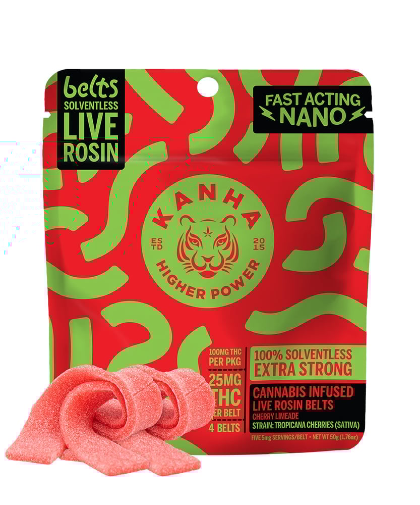 Cherry Limeade Live Rosin Belts - Sativa [4pk] (100mg)