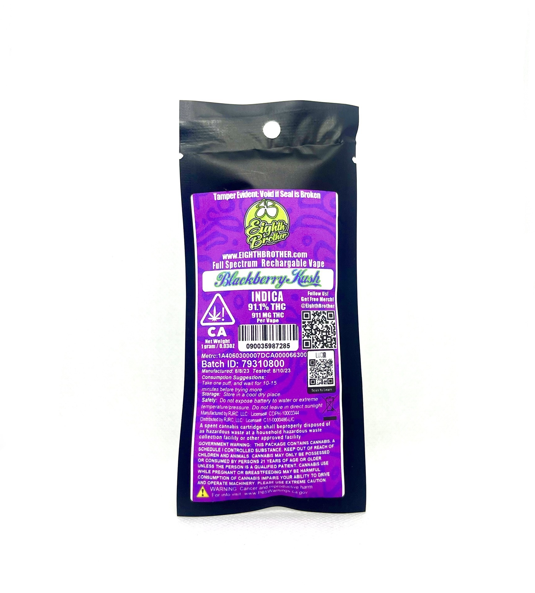 Shop Blackberry Kush [1000mg] | ERBA Markets - West LA (REC