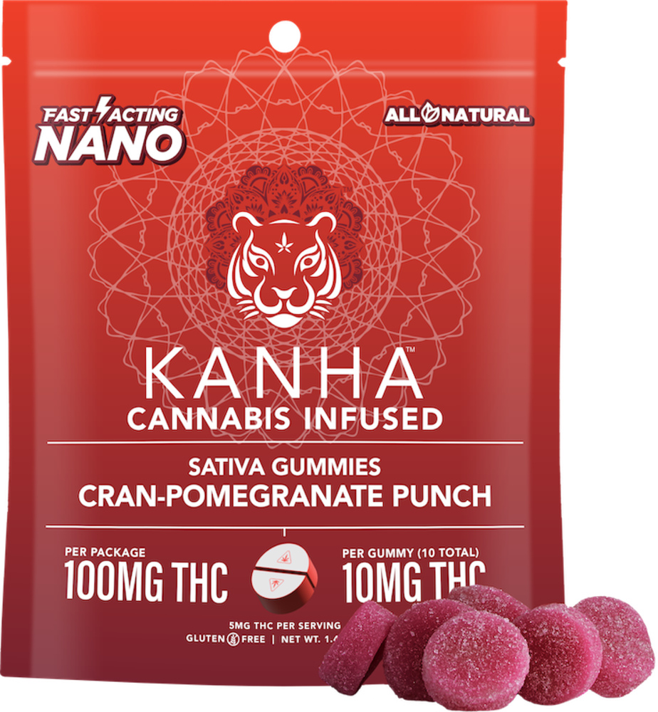 Kanha - NANO Sativa CranPom Gummies (100mg 10pk) Kanha - NANO Sativa CranPom Gummies (100mg 10pk)