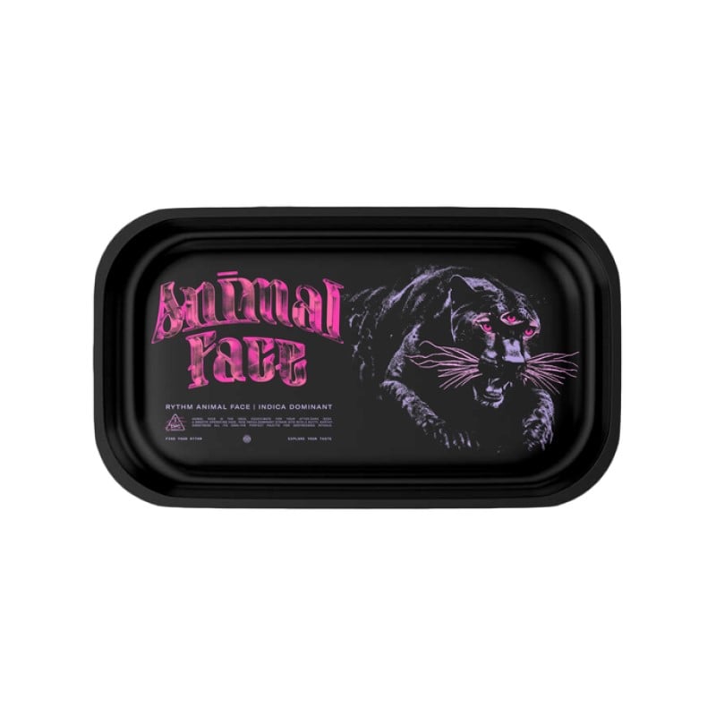 Rolling Tray - Animal Face - Black (10.5" x 6")