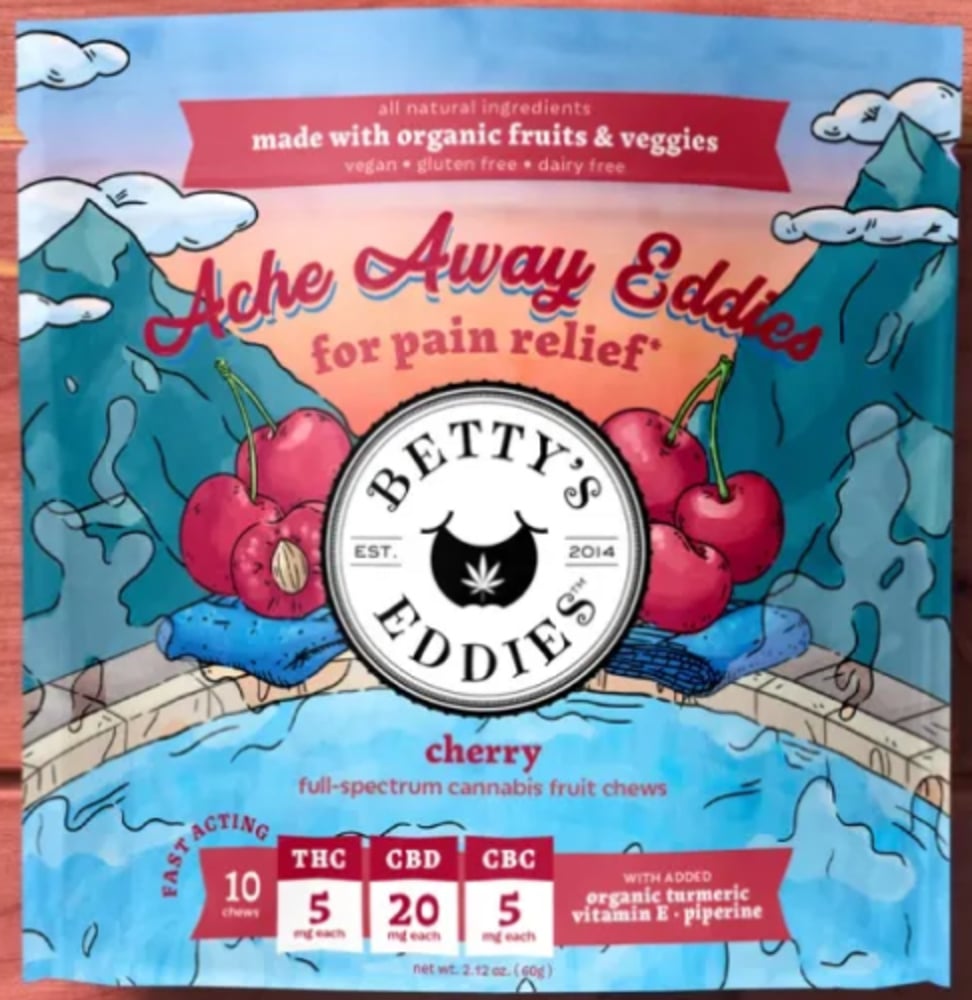 Ache Away Eddies - Cherry [5pk] (50mg THC/25mg CBD/25mg CBC)