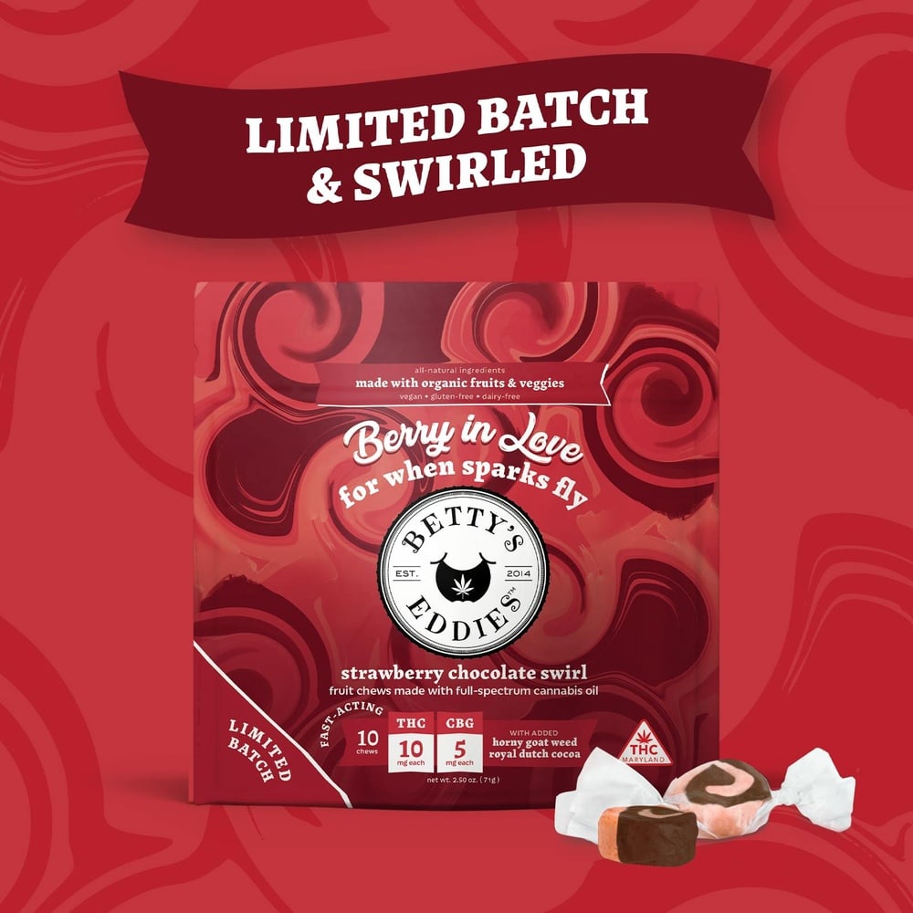 Berry In Love - Strawberry Chocolate Swirl [5pk] (50mg THC/25mg CBG)