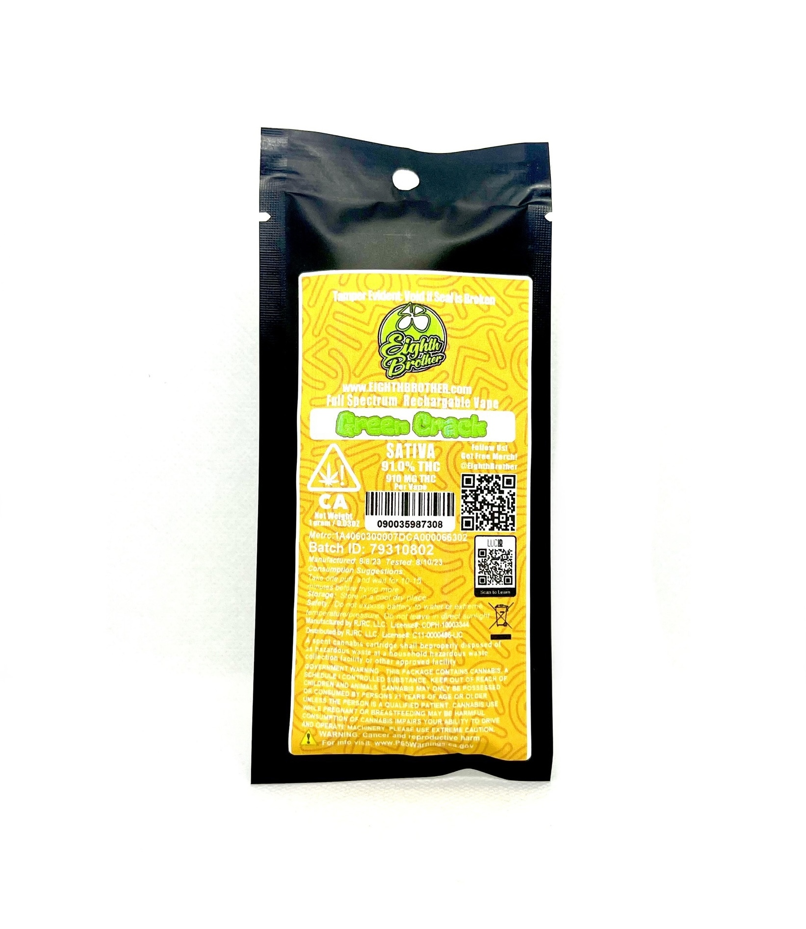 Shop Green Crack [1g] | ERBA Markets - West LA (REC) Dispensary