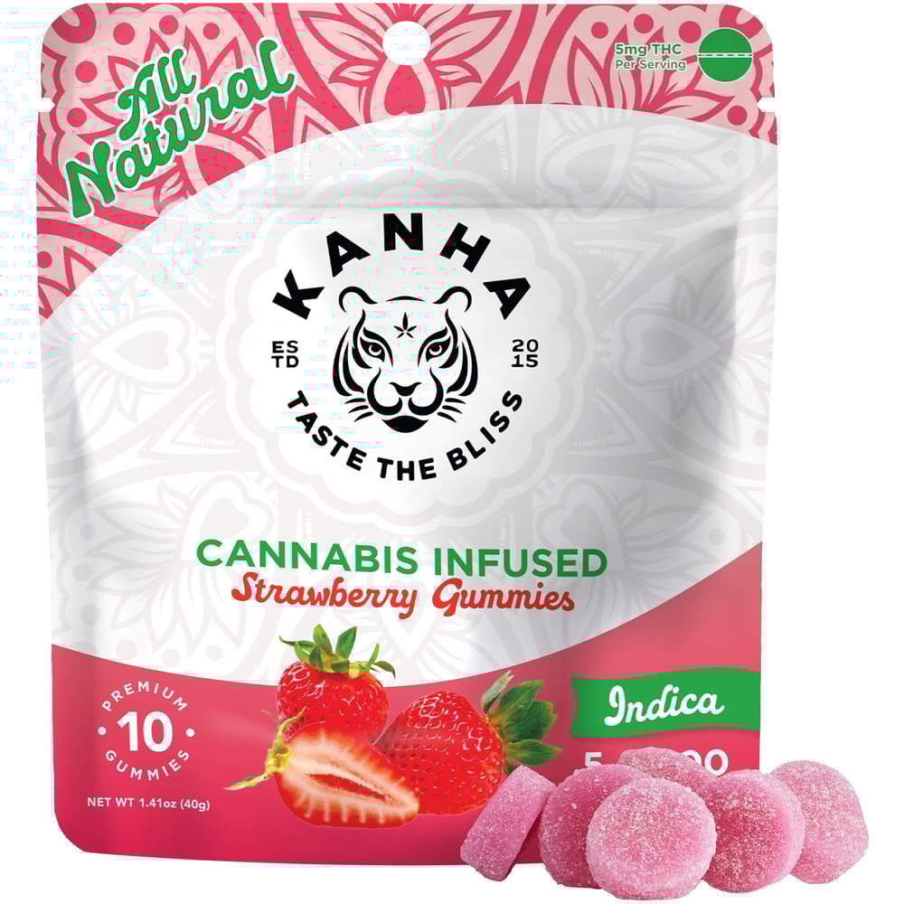 Kanha - Indica Strawberry Classic Gummies (100mg 10pk)