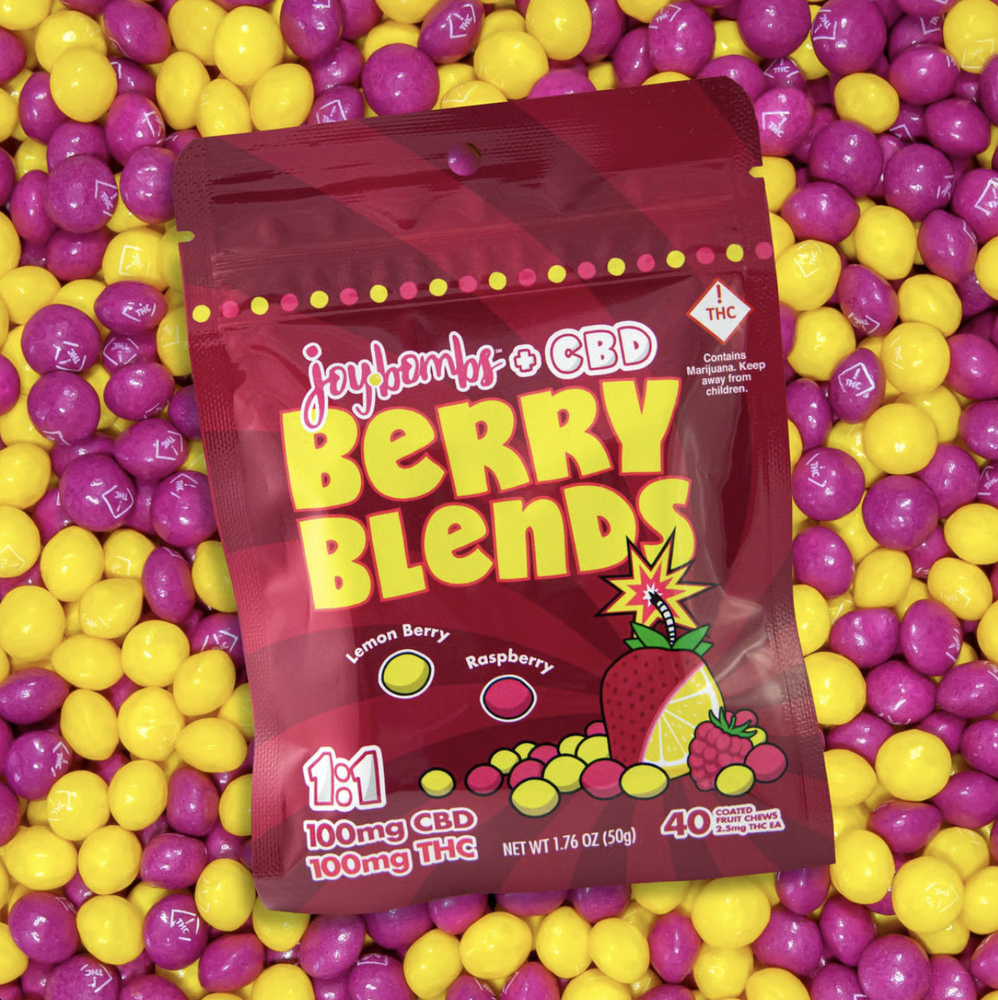Joy Bombs + CBD 1:1 Berry Blends - 100mg THC (40pk / 2.5mg THC & 2.5mg CBD ea)