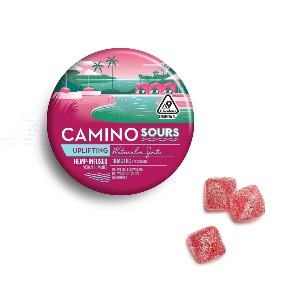 Camino - Hemp Derived - Watermelon Spritz 10 mg THC Gummies 10pk