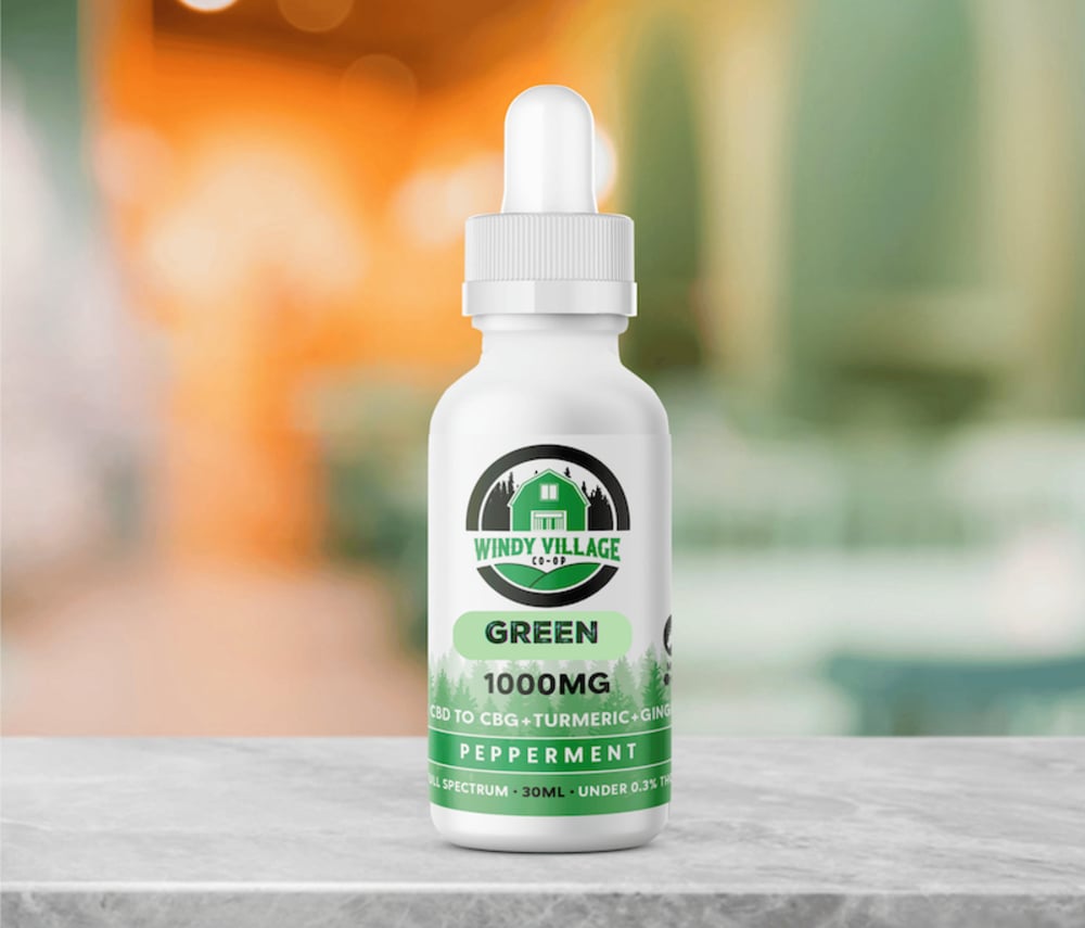 Windy Village - Hemp-Derived CBG:CBD Green Tincture (1000mg 30mL)