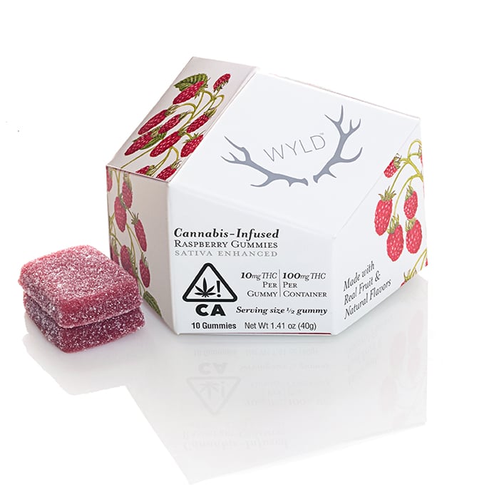Raspberry Sativa Enhanced Gummies | 100mg