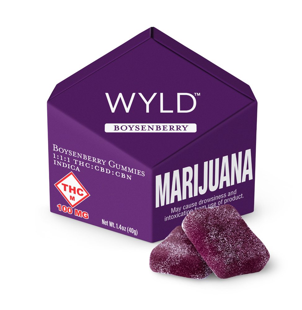 Boysenberry 1:1:1 CBD:CBN + Indica Enhanced Gummies | 100mg THC:CBD:CBN