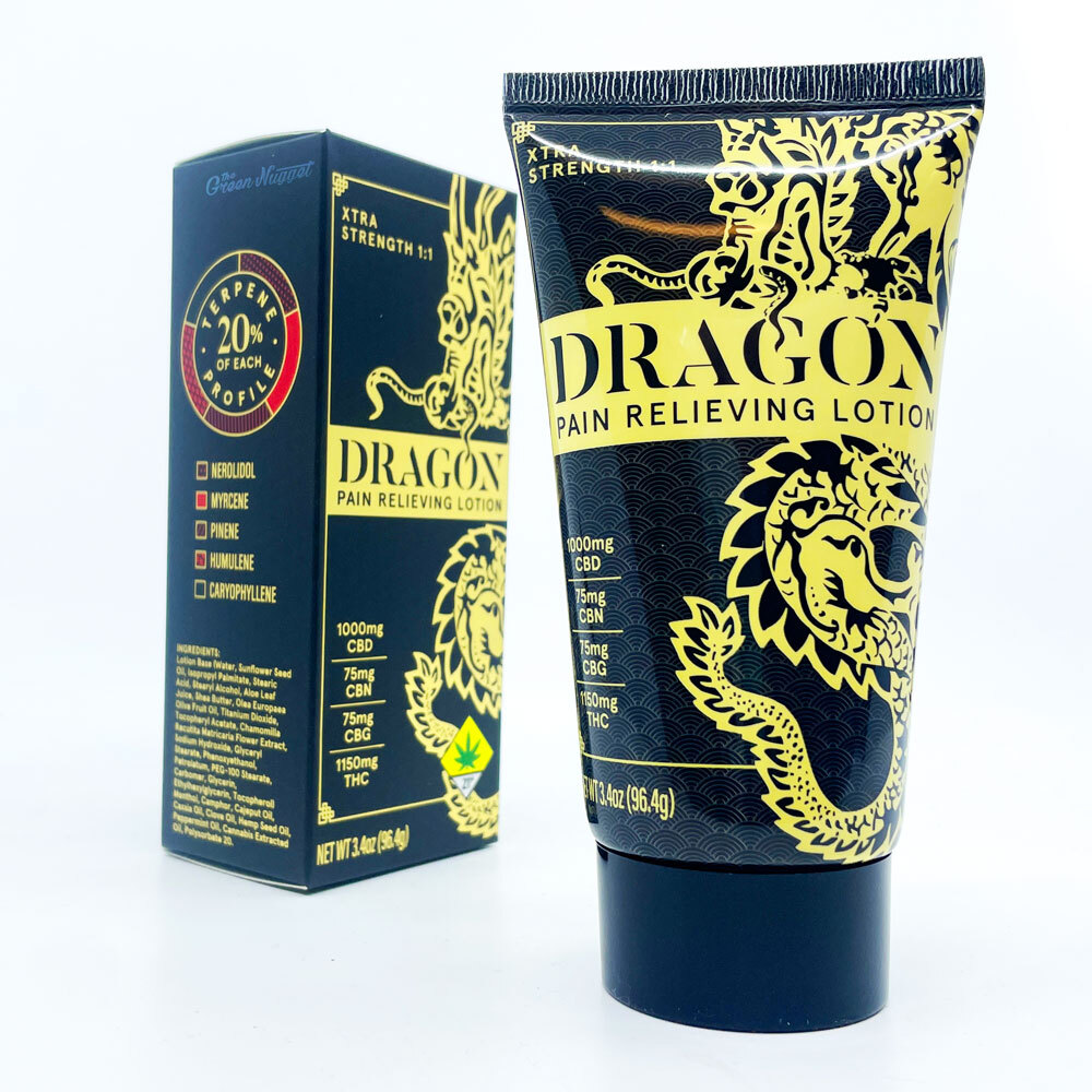 1:1 Dragon Lotion XTRA Strength [3.4oz] (1000mg CBD/1150mg THC/75mg CBN/75 CBG)