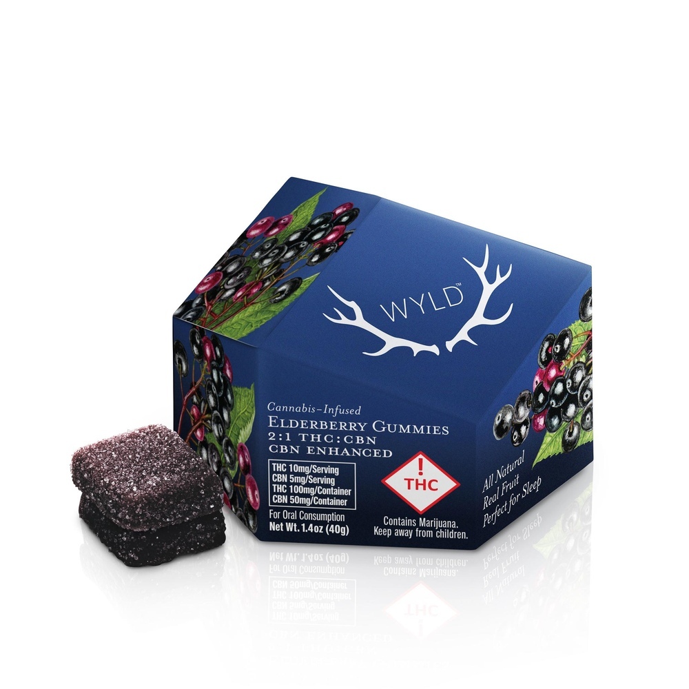 Elderberry 2:1 CBN + Indica Enhanced Gummies | 100mg THC:50mg CBN