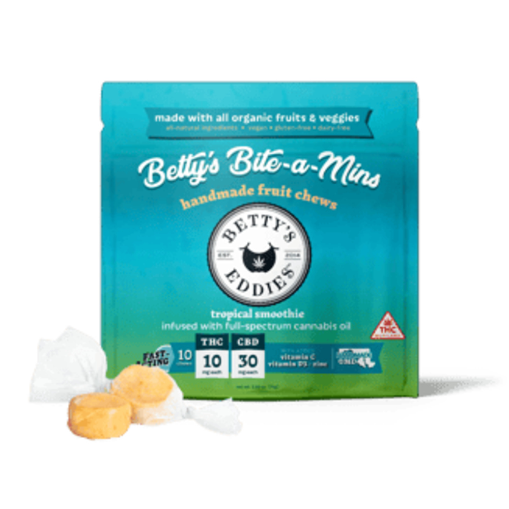 Betty's Bite-a-Mins - Tropical Smoothie [10pk] (100mg THC/300mg CBD)