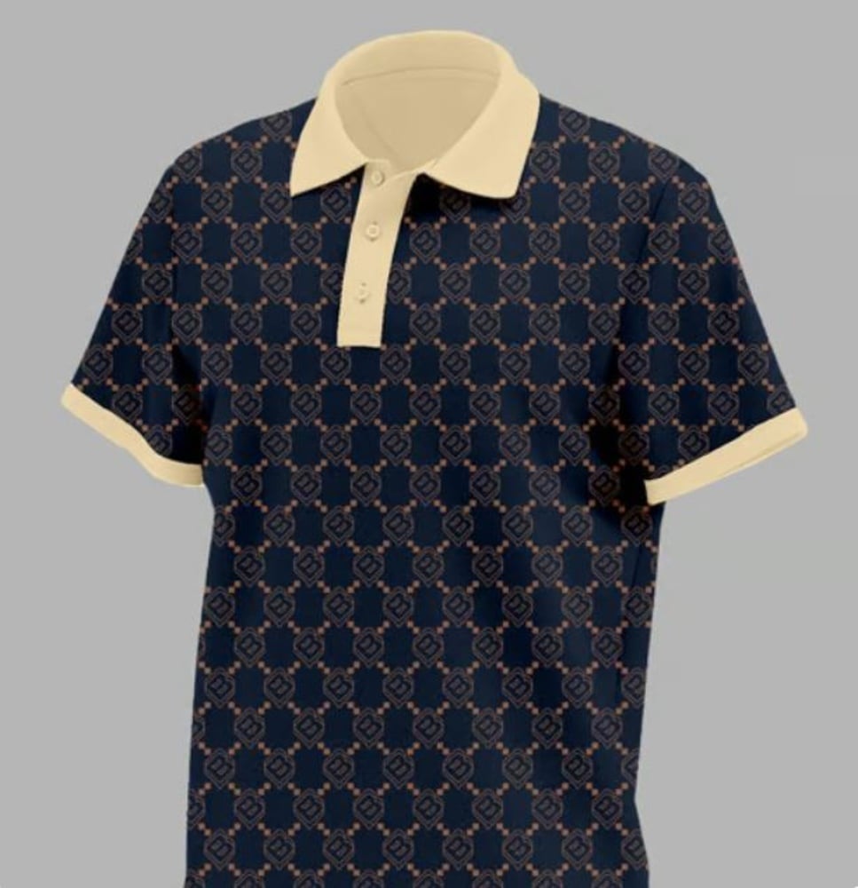 Navy Designer Polo-Medium