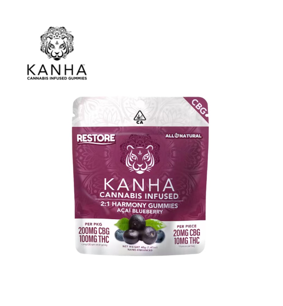 2:1 ACAI BLUEBERRY CBG:THC 100MG 10 PACK NANO GUMMIES