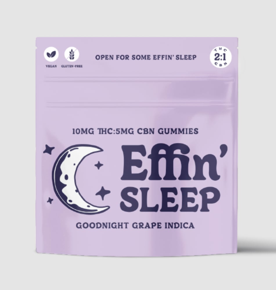 Effin' - Sleep Goodnight Grape Indica 2:1 Soft Chews (100mg 20pk) Effin' - Sleep Goodnight Grape Indica 2:1 Soft Chews (100mg 20pk)