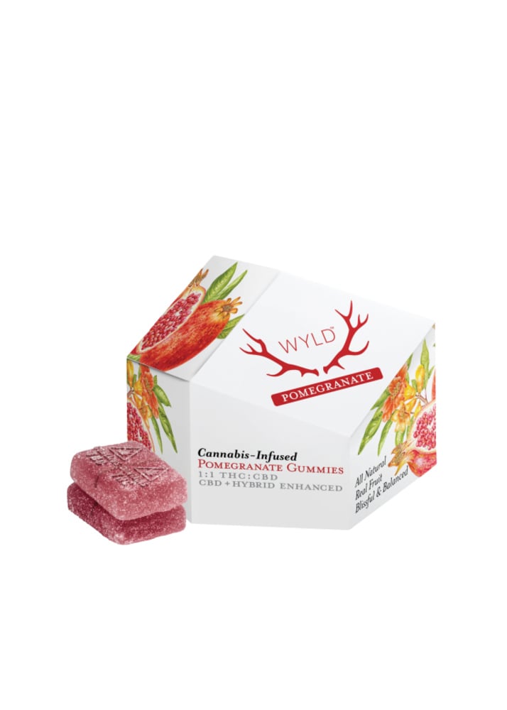 WYLD - Pomegranate Hybrid Enhanced THC:CBD Gummies (100mg 10pk)