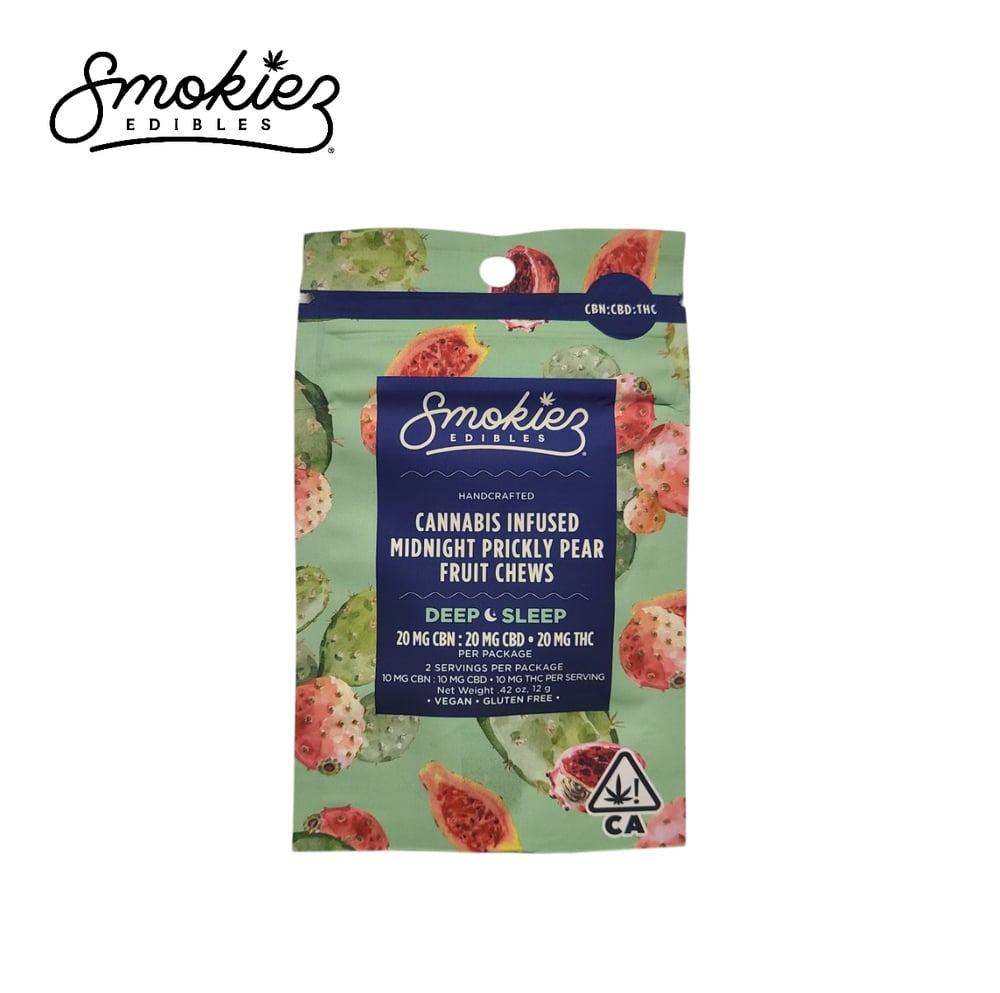 MIDNIGHT PRICKLY PEAR 1:1:1 THC:CBD:CBN 20MG 2 PACK FRUIT CHEWS
