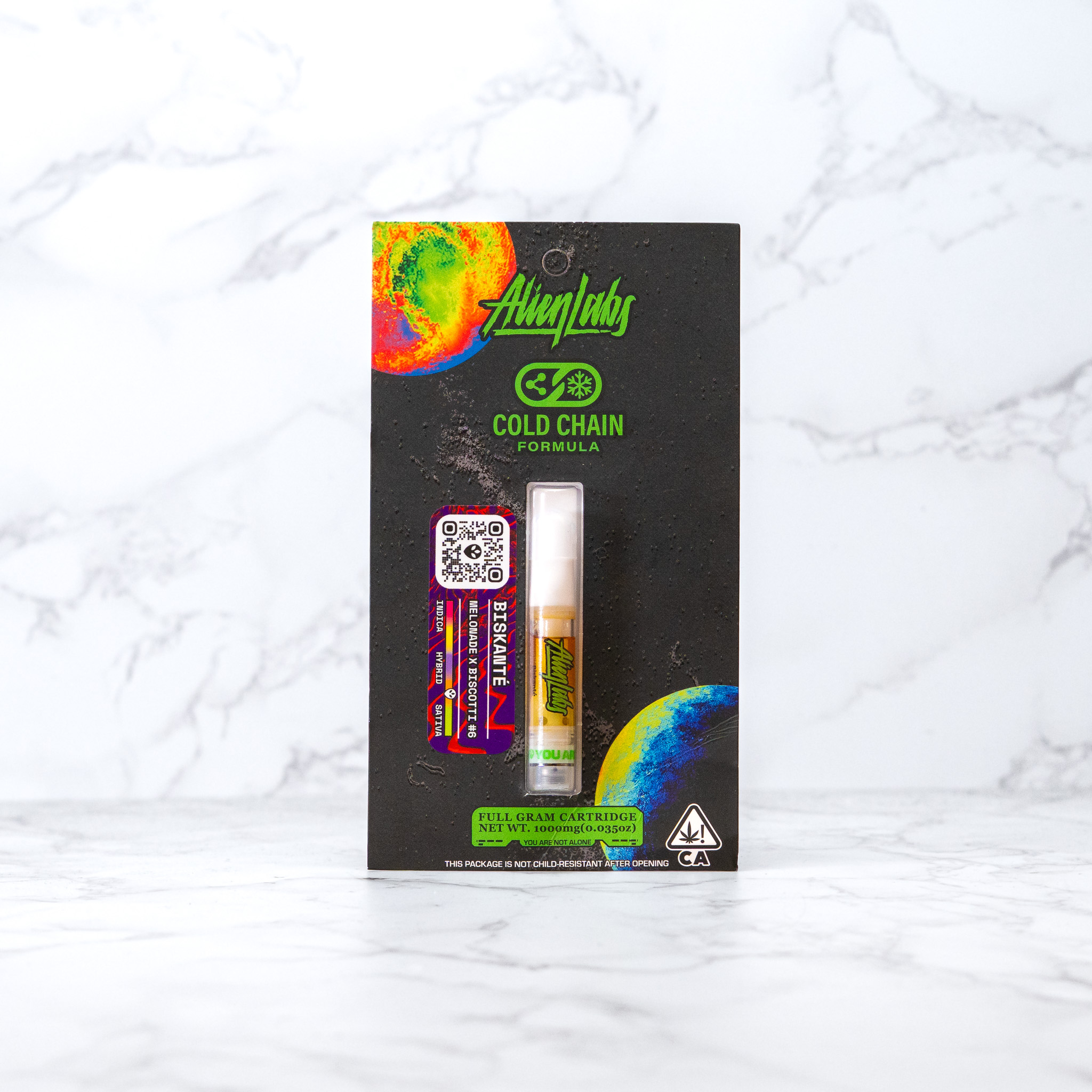 ALIEN LABS - ATOMIC APPLE - COLD CHAIN 510 THREAD VAPE CART - HYBRID - [1G]