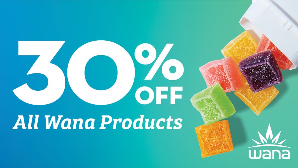 30% OFF WANA POP UP 2-4PM special