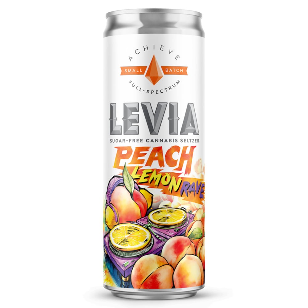 Levia - Peach LemonRave Sativa Seltzer (5mg)