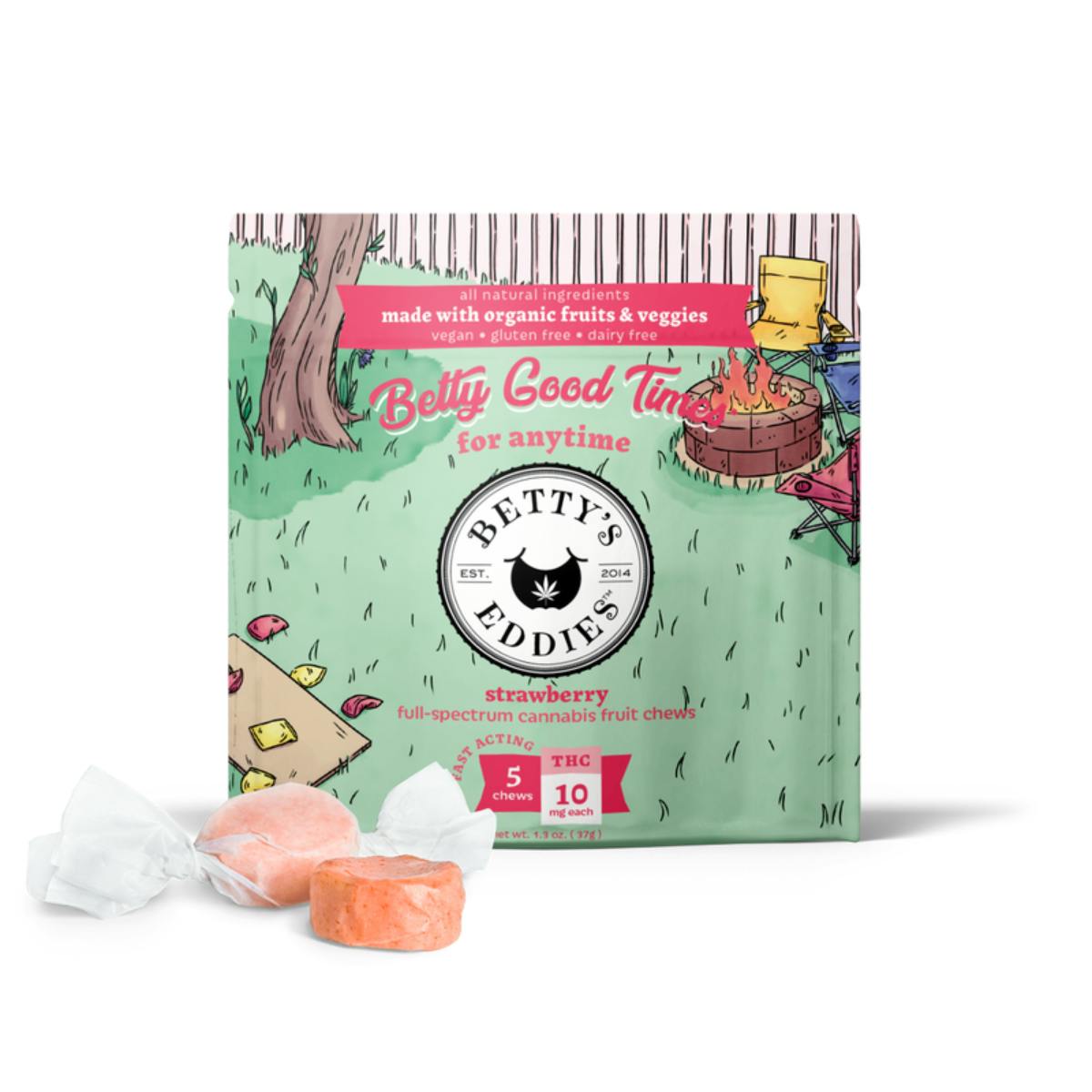Betty Good Times - Strawberry [5pk] (50mg THC)
