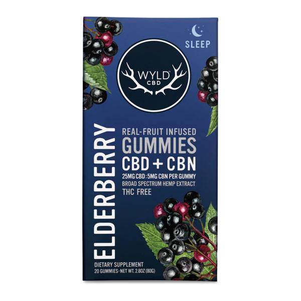 500mg Elderberry CBD:CBN Gummies (20-pack)