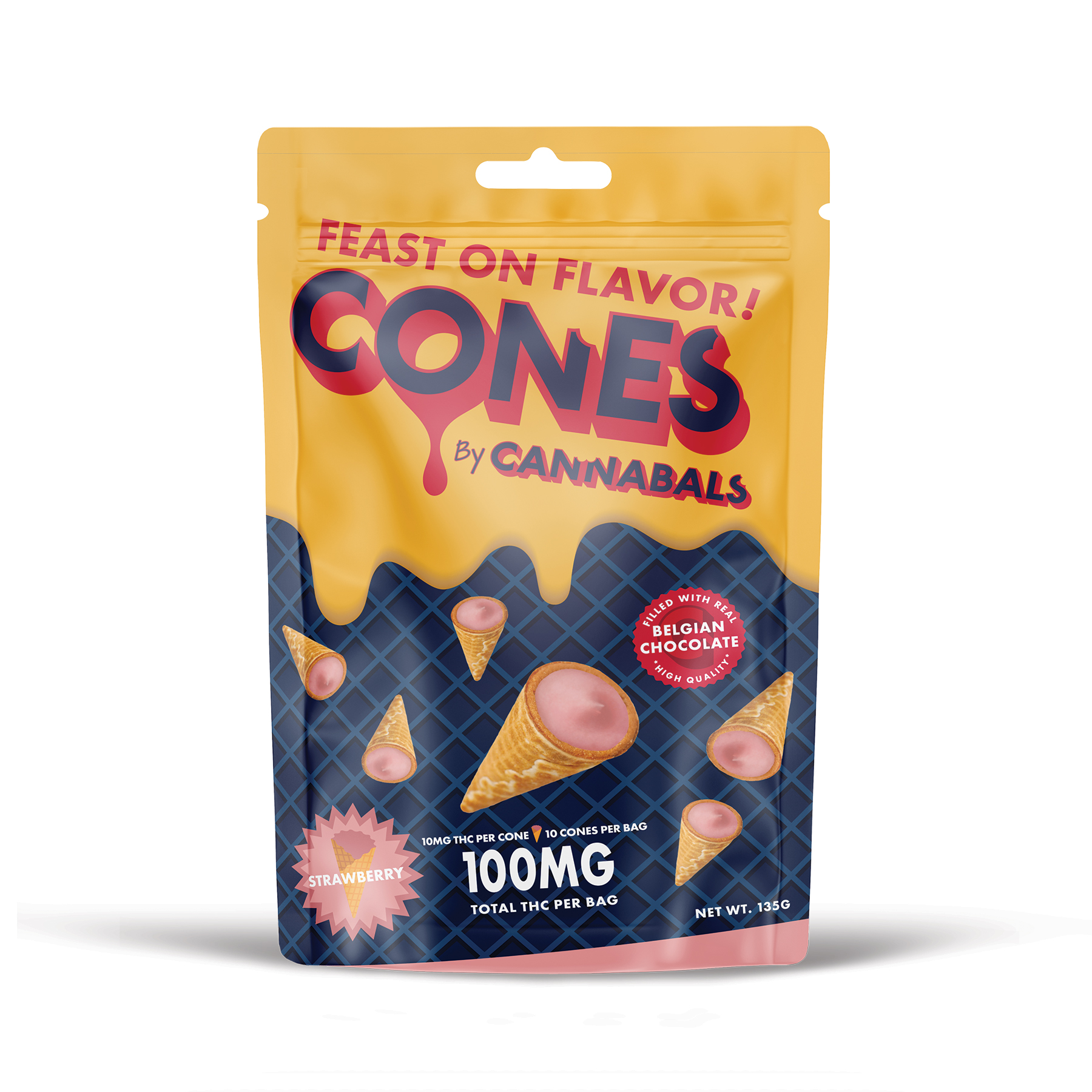 Strawberry Chocolate Cones