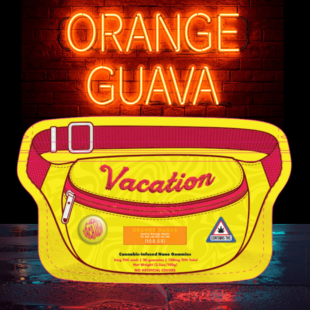 Vacation - Orange Guava Ratio Gummies (100mg THC 60mg CBD 40mg CBC 20pk) product photo