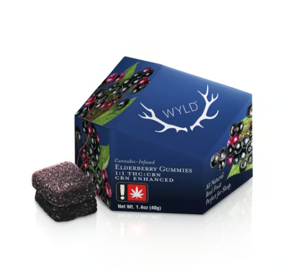 Elderberry 2:1 CBN + Indica Enhanced Gummies | 100mg THC:50mg CBN