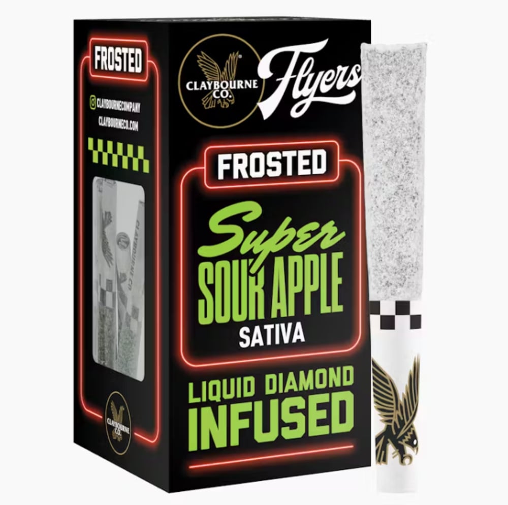 Super Sour Apple (2.5g) - Diamond Frosted Flyers Pre-Rolls