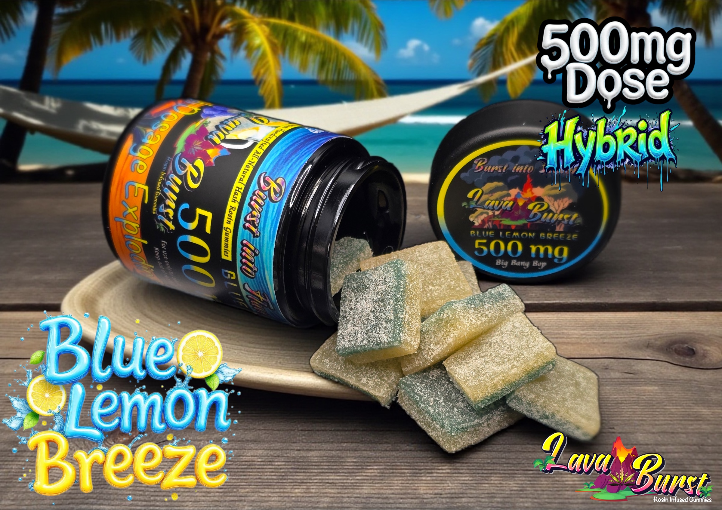 MED - Equilibrium Rosin Gummies Blueberry Breeze (H) 500mg 10ct