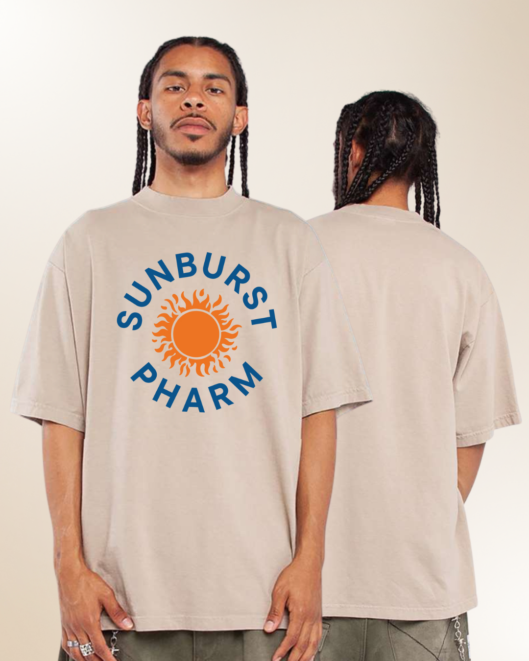 2025 Oversized Sunburst T-Shirt - Oatmeal [M]