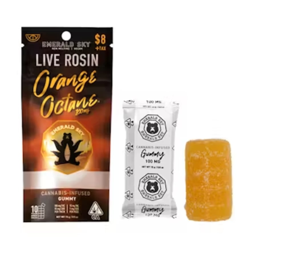 Live Rosin Orange Octane | 1pk/10mg - 100mg THC/10mg CBD | Sativa | Live Rosin Orange Octane | 1pk/10mg - 100mg THC/10mg CBD | Sativa |