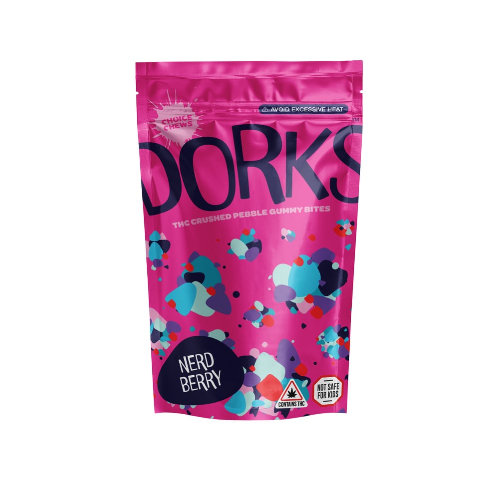 Choice Chews - Dorks Nerd Berry Indica Gummies (100mg 20pk)