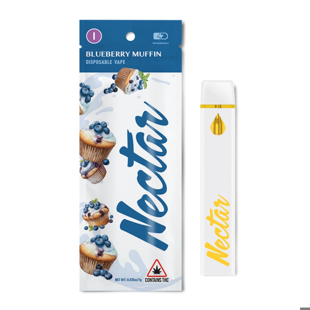 Nectar - Blueberry Muffin Disposable Vape (1g) Nectar - Blueberry Muffin Disposable Vape (1g)