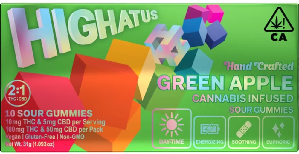 2:1 Green Apple [10pk] (100mg THC/50mg CBD)