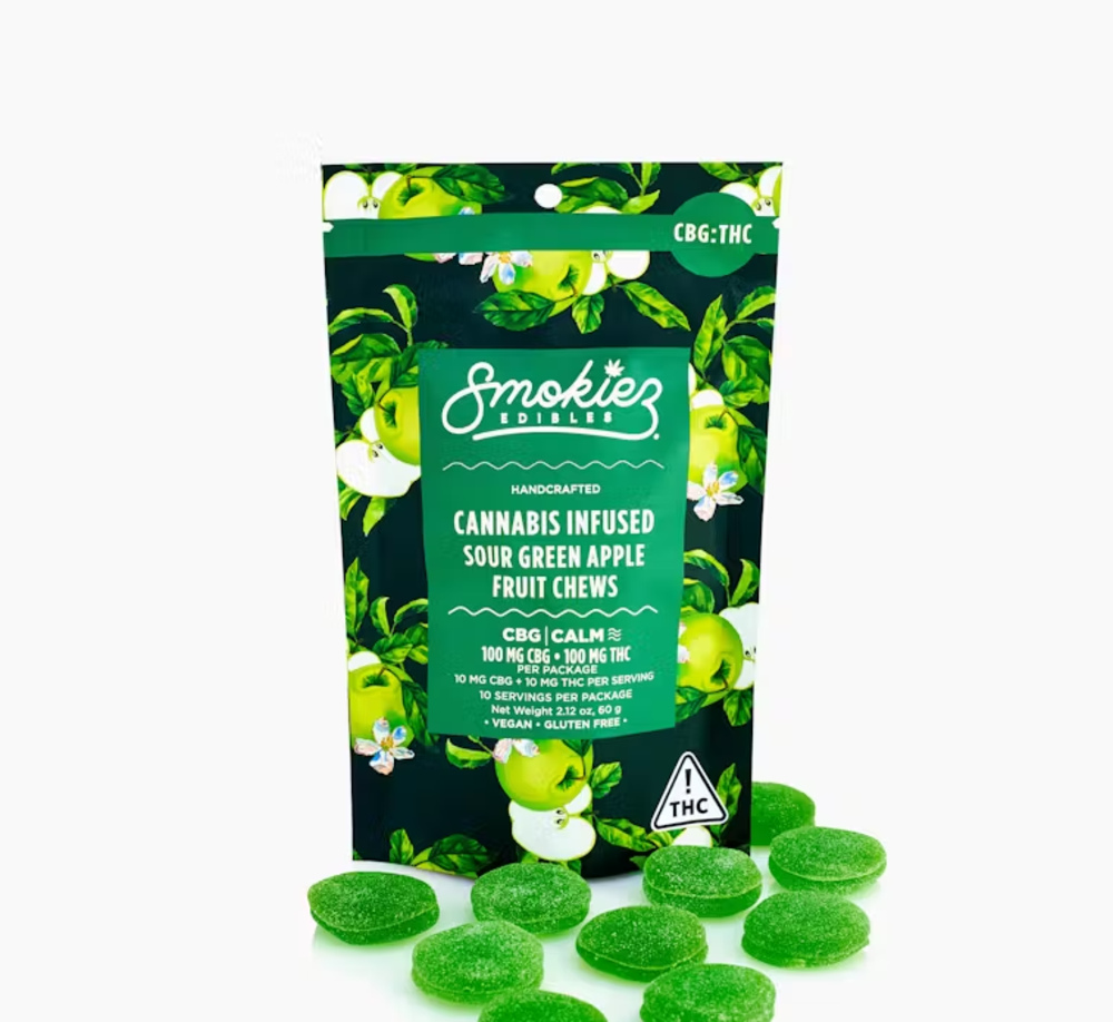 専用　sesamebean&lycheeberry 1:1 Green Apple [10pk] (100mg THC/100mg CBG) | Smokiez
