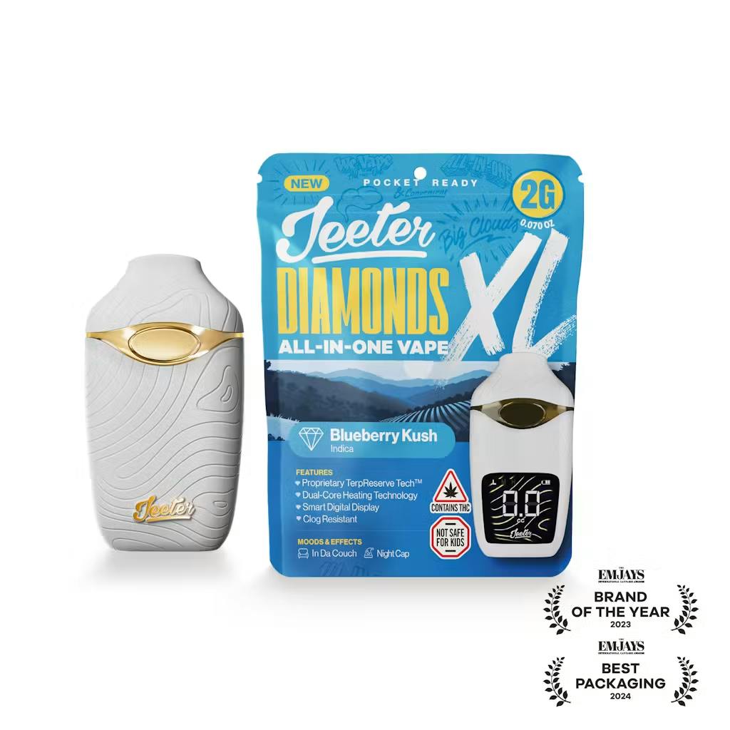 Jeeter - Blueberry Kush - AIO XL Liquid Diamond Disposable - Indica - 2g