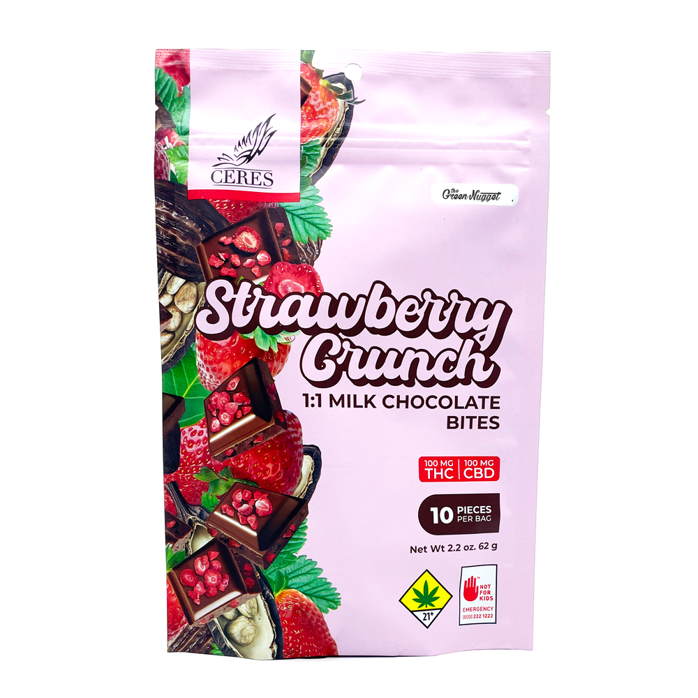1:1 Strawberry Crunch - Sativa [10pk] (100mg CBD/100mg THC)