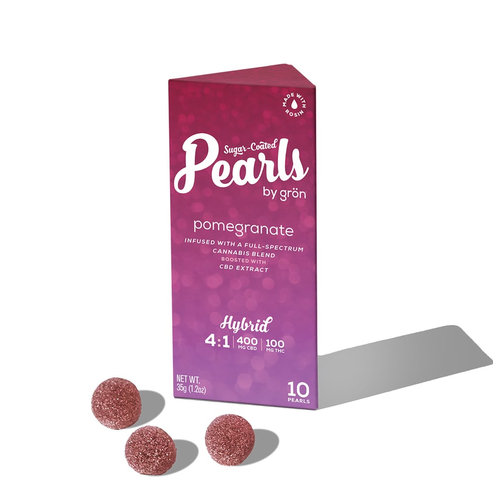 4:1 Pomegranate Pearls - Hybrid (400mg CBD /100mg THC) 4:1 Pomegranate Pearls - Hybrid (400mg CBD /100mg THC)