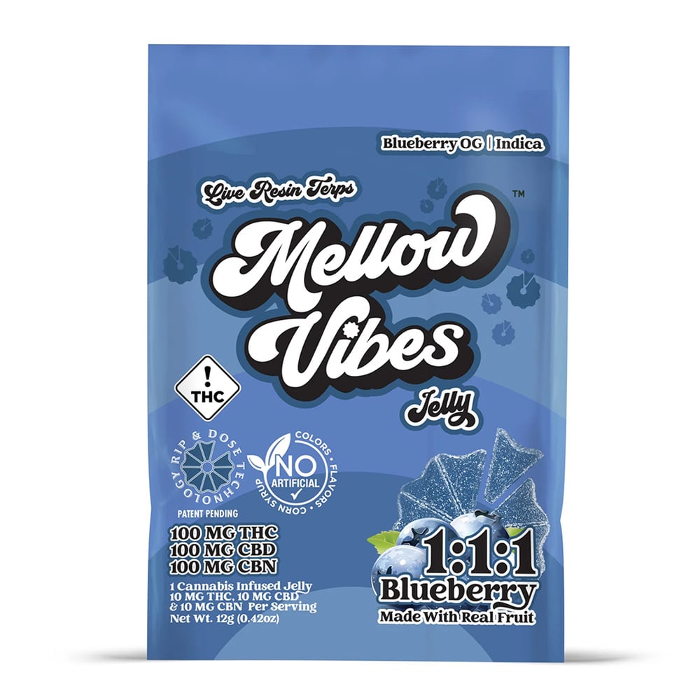 1:1:1 Blueberry - Blueberry OG (100mg CBD/100mg THC/100mg CBN)